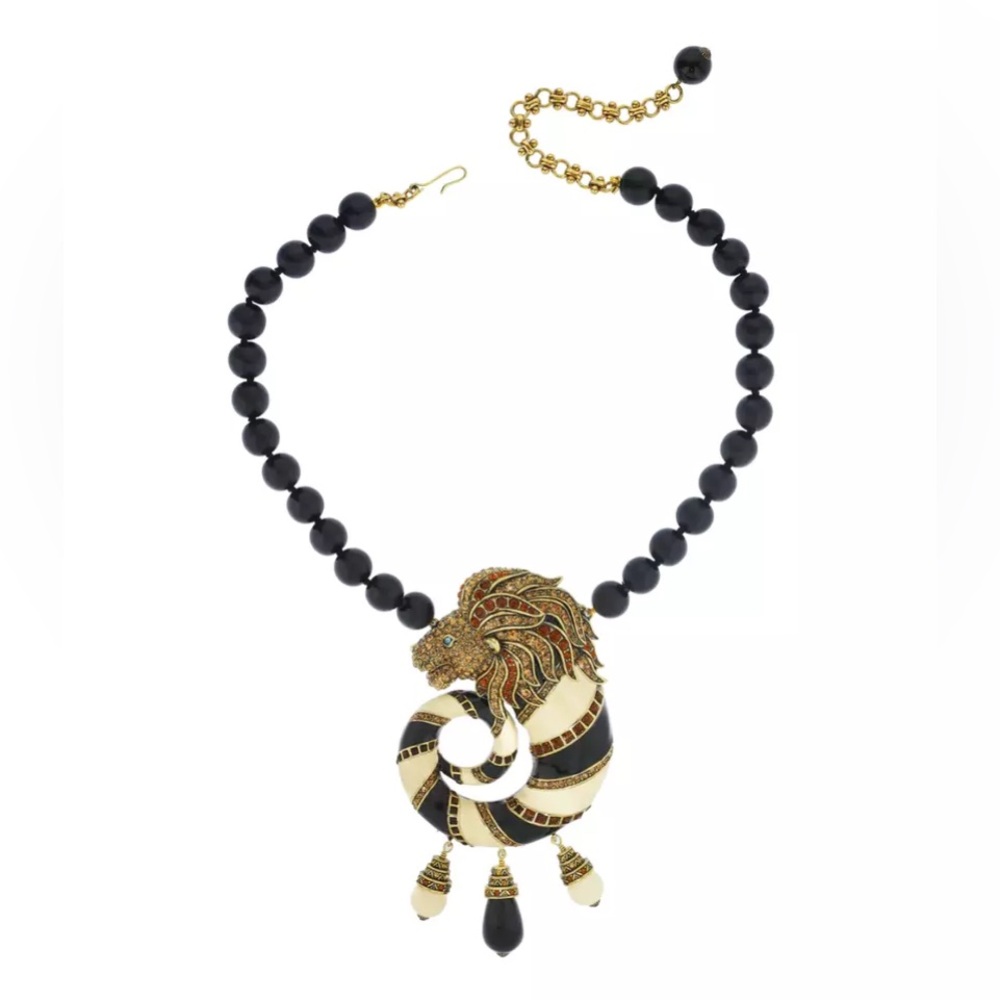 Heidi Daus Lion Beaded Necklace